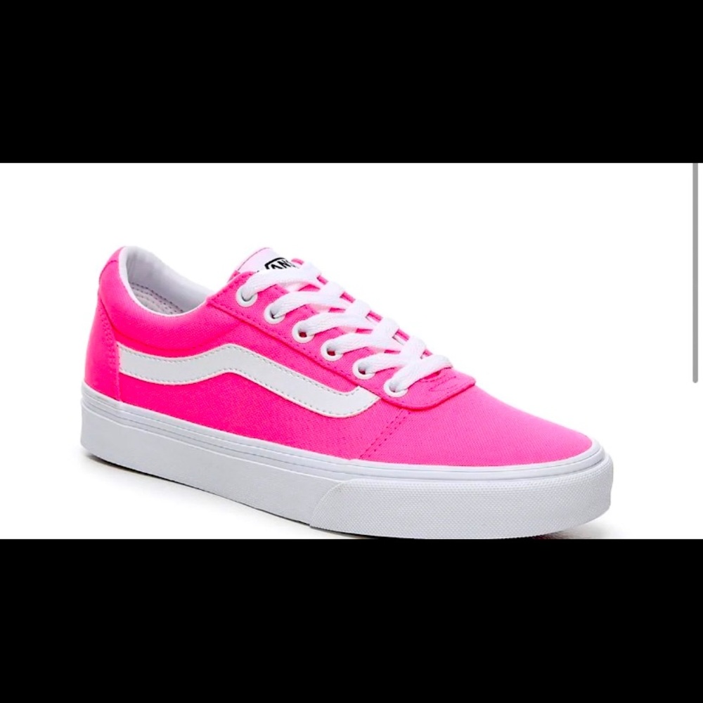 women’s hot pink vans; size 6.5